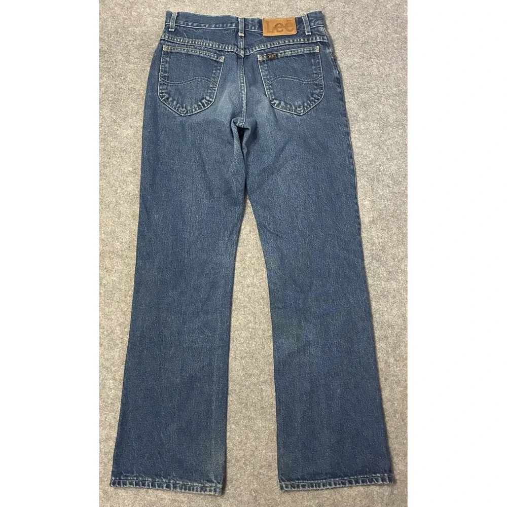 Vintage 70s Lee Riders Denim Jeans Men 28x30 Union Made In USA Talon 42 Bootcut
